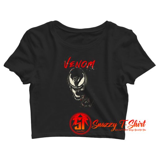 Marvel Venom Airbrush Tongue Crop Top Shirt