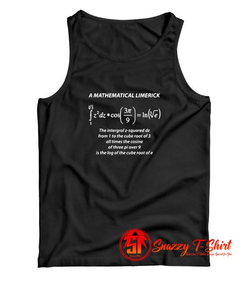 Mathematical Limerick Math Geek Nerd Tank Top