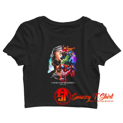 Memories Stan Lee Father Of Marvel Crop Top Shirt