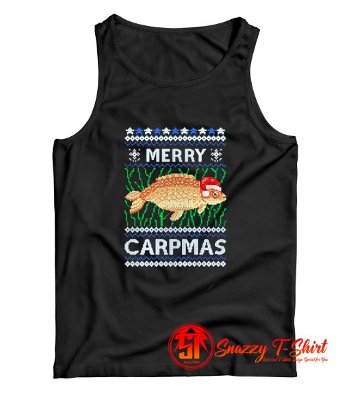 Merry Carpmas Carp Fish Christmas Ugly Tank Top