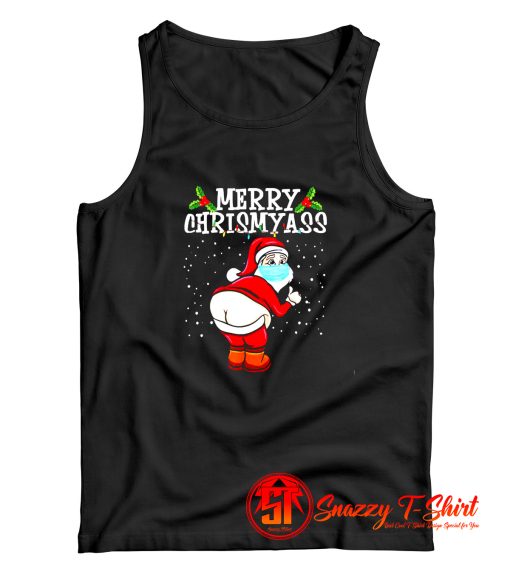 Merry Christmas 2020 Quarantine Santa Face Maskchristmas Tank Top