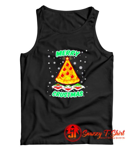 Merry Crustmas Christmas Pizza Tank Top