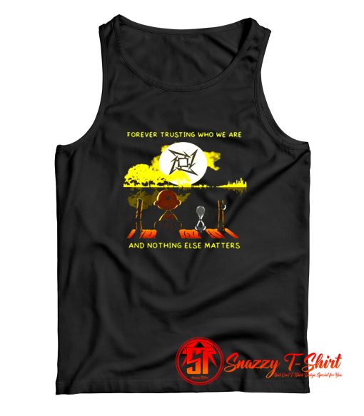 Metallica Snoopy And Charlie Brown Forever Trusting Tank Top