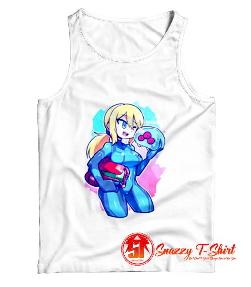 Metroid Samus Aran Cute Hot Sexy Girl Female Arcade Retro Tank Top