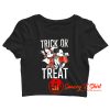 Mickey And Minnie Trick or Treat Halloween Crop Top Shirt