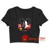 Mickey Mouse Disney Cartoon Camuflage Crop Top Shirt