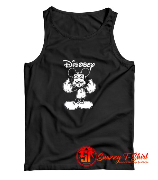 Mickey Mouse Disobey Anonymous Mask Tank Top