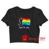 Mickey Mouse Lgbt Pride Love Is Love Crop Top Shirt