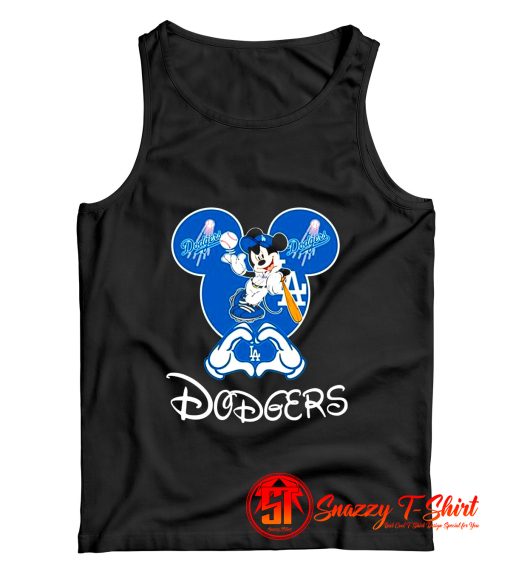 Mickey Mouse Loves Los Angeles Dodgers Tank Top