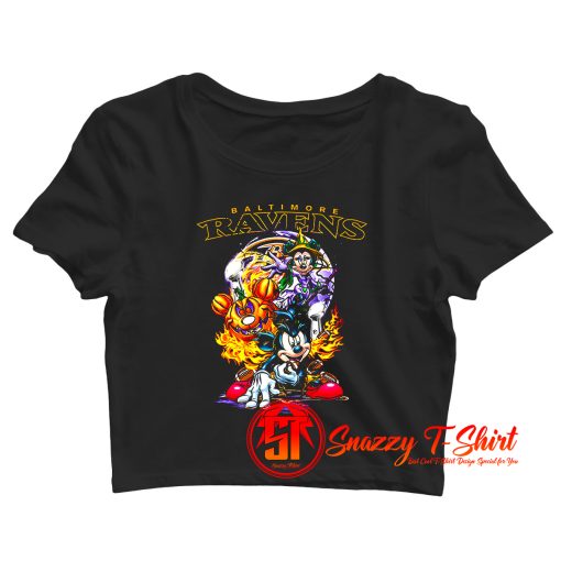 Mickey Mouse Pumpkin Halloween Crop Top Shirt