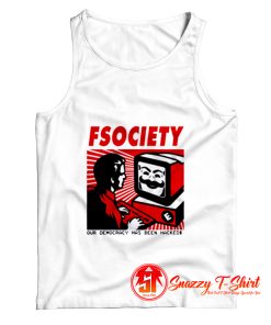 Mr Robot Fsociety Nerd Hacker Anonymous Evil Corp Disobey Geek Mask Tank Top