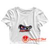 NO FEAR Red White n Blue Eyes Crop Top Shirt