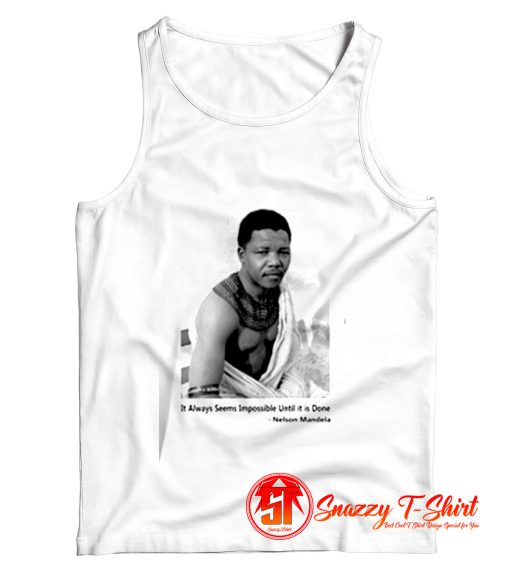 Nelson Mandela Quote and Photo Tank Top