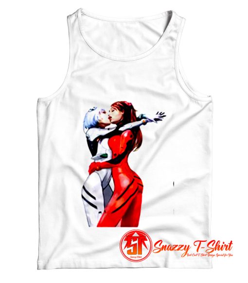 Neon Genesis Evangelion Rei Ayanami Asuka Kiss Pin Up Anime Manga Sexy Hot Senpai Tank Top