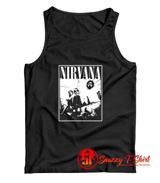 Nirvana Kurt Cobain Dave Grohl Group Photo Tank Top