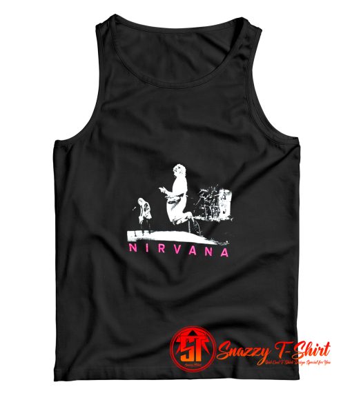 Nirvana Pink Logo Live Stage Pic Tank Top