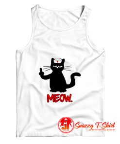 Nurse Meow Middle Finger Tank Top