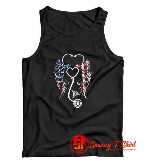 Nurse Wings American Flag Tank Top