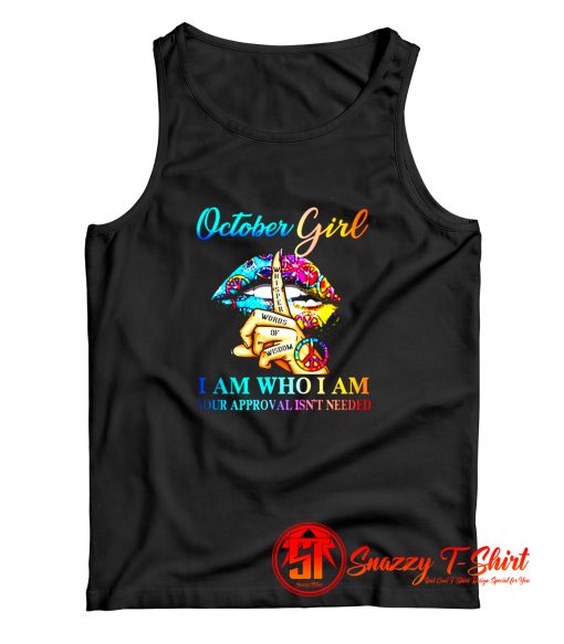 October Girl Hippie Lips whisper Tank Top