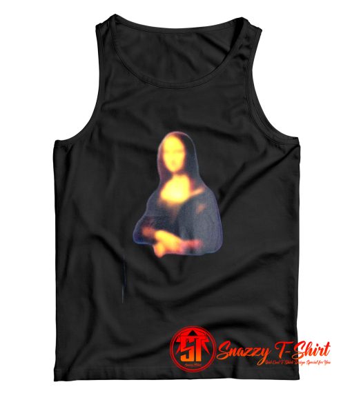 Off White Blurred Monalisa Tank Top