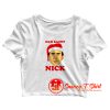 Old Saint Nick Christmas Crop Top Shirt