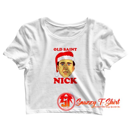 Old Saint Nick Christmas Crop Top Shirt