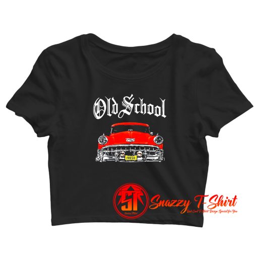 Old School Red Car Crop Top Shirt