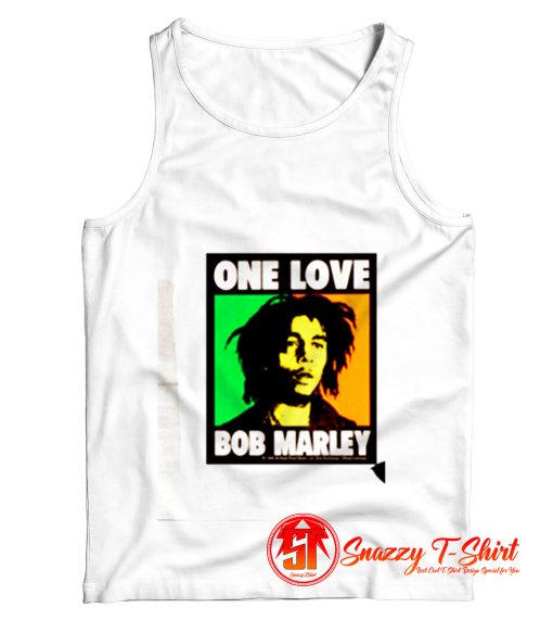 One Love Bob Marley Graphic Poster Tank Top