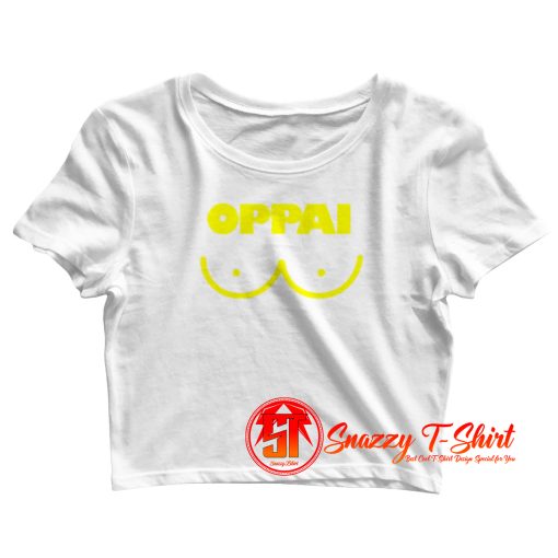 Oppai Graphic Lines Crop Top Shirt