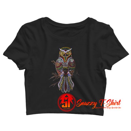 Owl Shirt Awesome Brocade Owl Crop Top Shirt