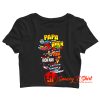 Papa Hulk Spiderman Thor Iron Man Captain America Crop Top Shirt