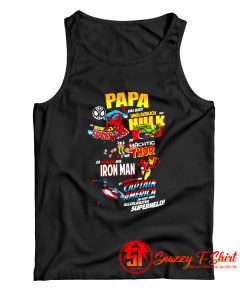 Papa Hulk Spiderman Thor Iron Man Captain America Tank Top