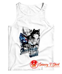 Patriotic Wolf American Flag Tank Top