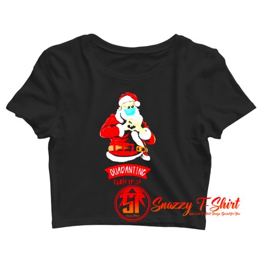 Peace Love Quarantine Christmas Crop Top Shirt