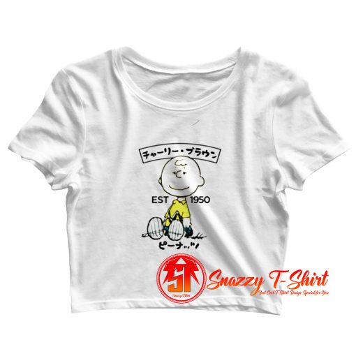 Peanuts Charlie Brown Kanji 1 Crop Top Shirt