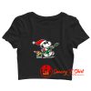 Peanuts Christmas Snoopy And Woodstock Crop Top Shirt