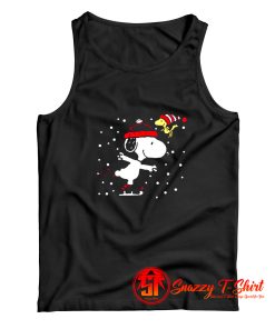 Peanuts Snoopy and Woodstock Skate Holiday Tank Top