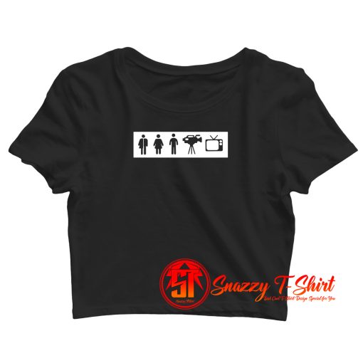 Person Woman Man Camera TV Cognitive Test Crop Top Shirt