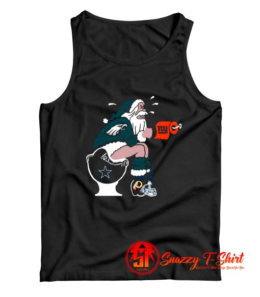 Philadelphia Eagles Santa Dallas Cowboys Toilet Funny Tank Top