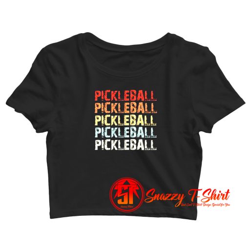 Pickleball Retro Crop Top Shirt