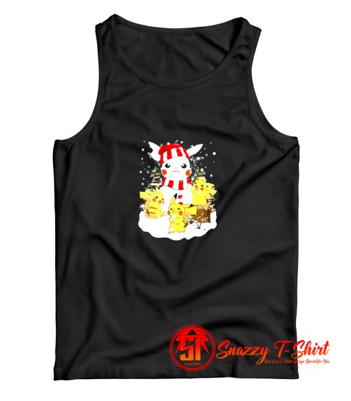 Pikachu Snowman Christmas Holiday Tank Top