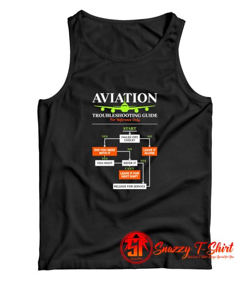 Pilot Airplane Aviation Troubleshooting Guide Tank Top