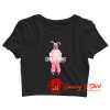 Pink Bunny Christmas Story Crop Top Shirt