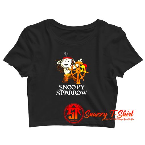 Pirates Of The Caribbean Captain Snoopy Sparrow Crop Top Shirt