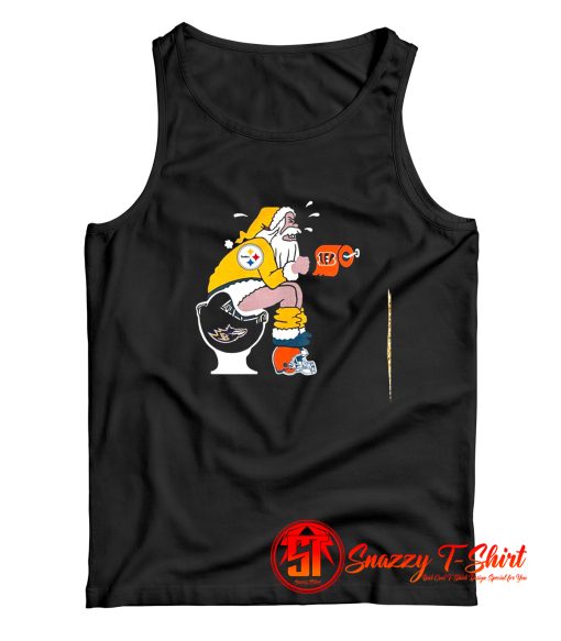 Pittsburgh Steelers Santa Baltimore Ravens Toilet Tank Top