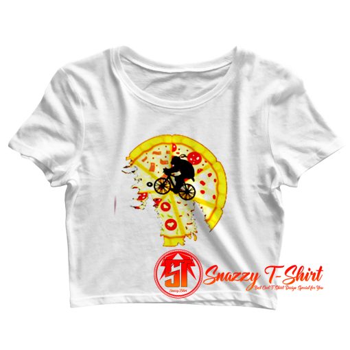 Pizza Moon Crop Top Shirt