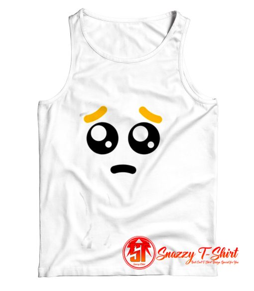 Pleading Face Emoji Tank Top