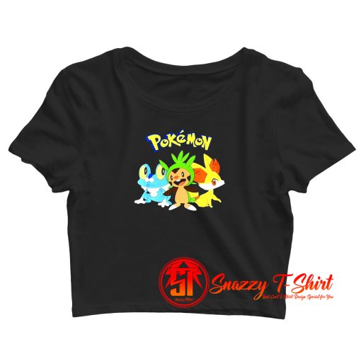 Pokemon Fennekin Chespin Froakie Crop Top Shirt