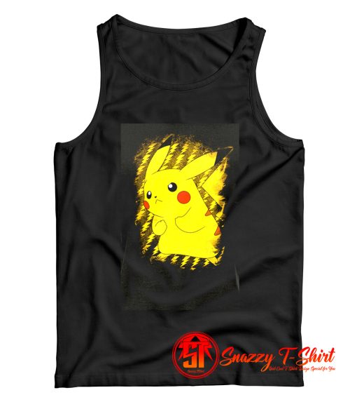 Pokemon Pikachu Brushy Graphic Tank Top