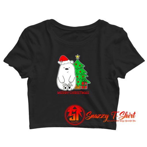 Polar Bear Christmas Crop Top Shirt